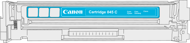 Toner Canon 045m pro laserové tiskárny Canon. Barva:azurová.