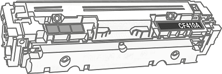 Toner HP 410A (CF410A) pro laserové tiskárny HP. Barva:černá.