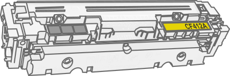 Toner HP 410A (CF412A) pro laserové tiskárny HP. Barva:žlutá.